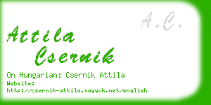 attila csernik business card